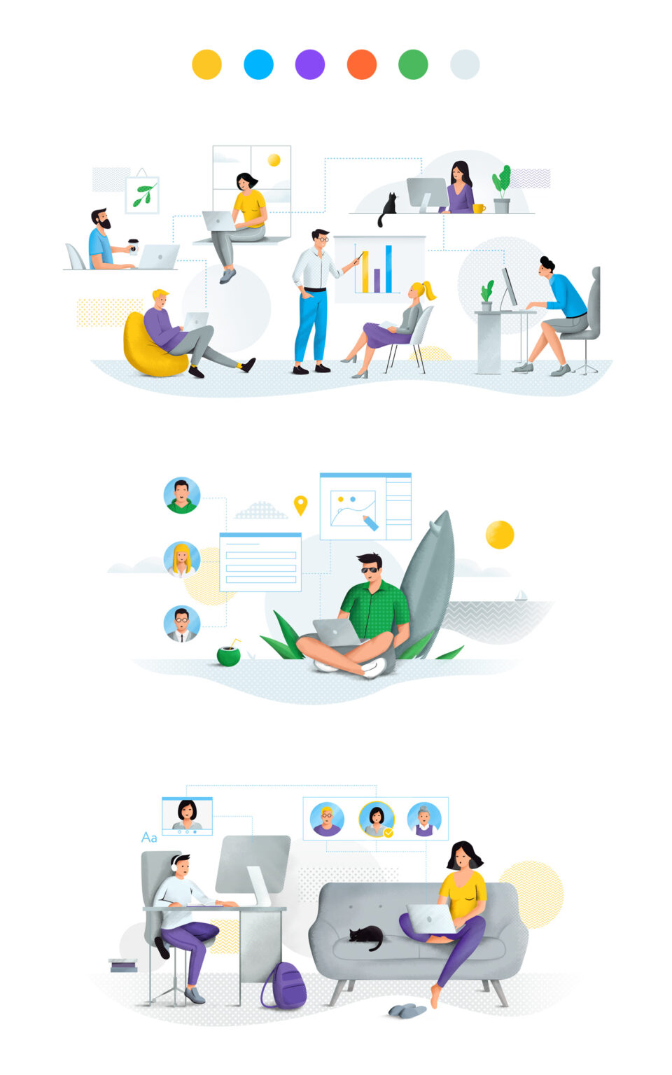 Recruitment Website Illustrations Anna Kupstova