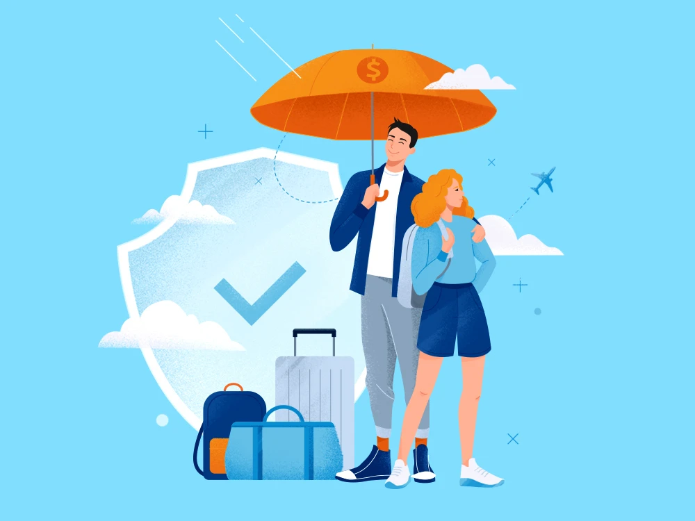 Airlines app flat illustrations by Anna Kuptsova WP