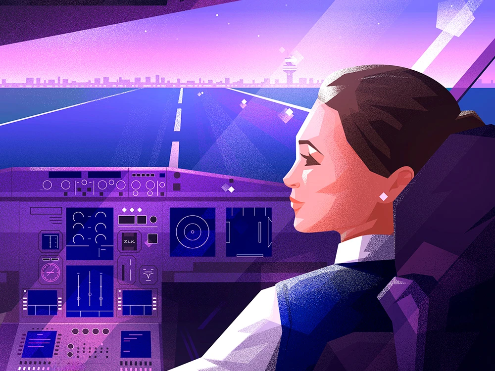 Airlines illustrations by Anna Kuptsova WP