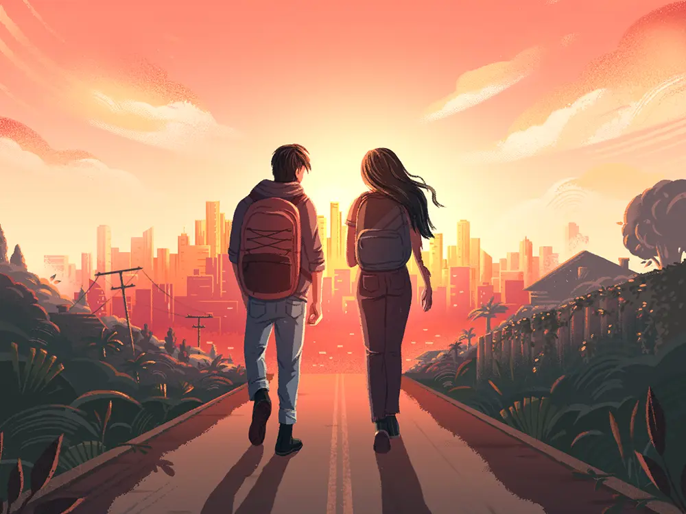 Sunny At The End Of The World - book cover by Hanna Kuptsova