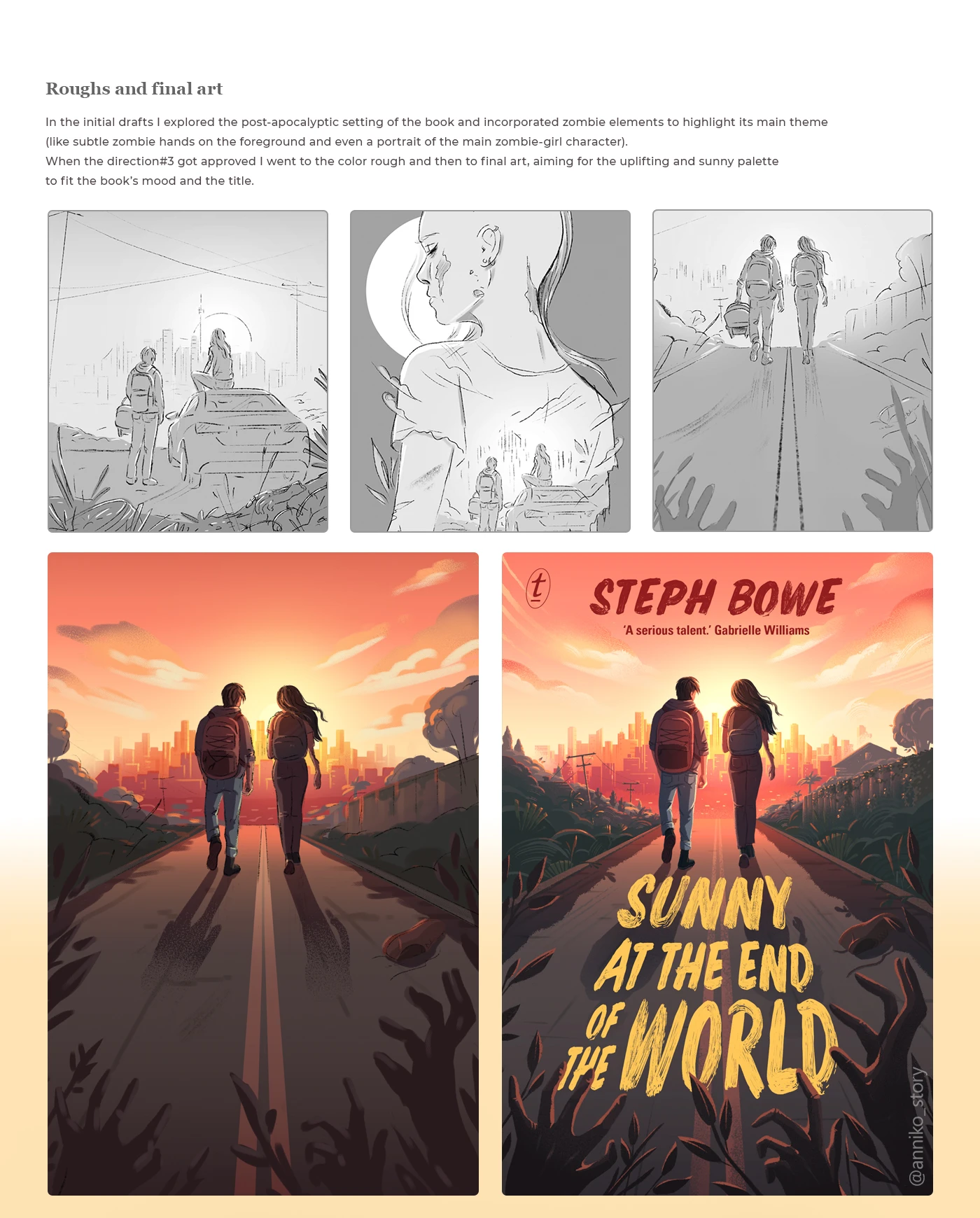 Sunny At The End Of The World - book cover by Anna Kuptsova (2)