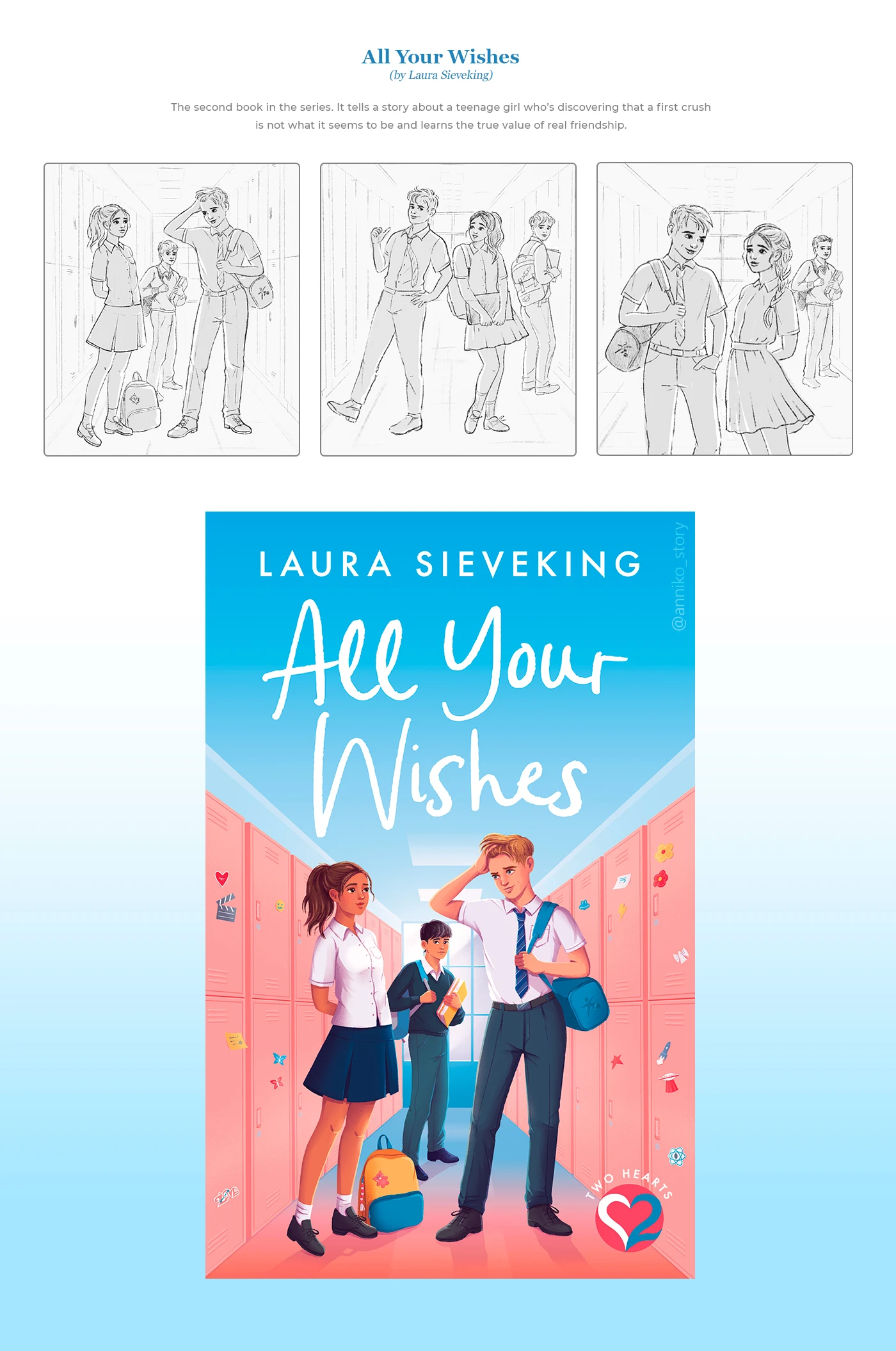 Teen Romance Book Series Covers by Anna Kuptsova