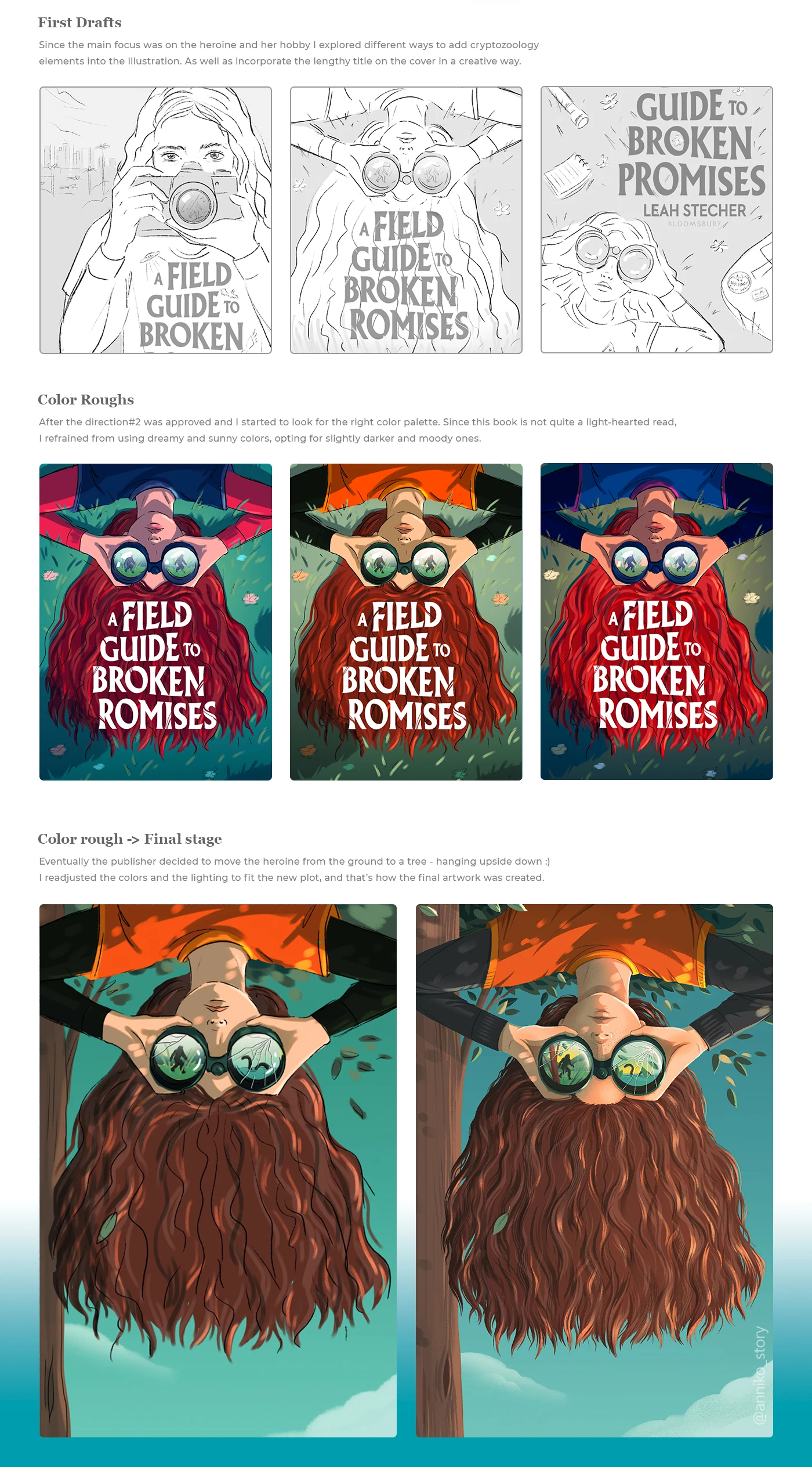 Field Guide to Broken Promises Book Cover by Anna Kuptsova